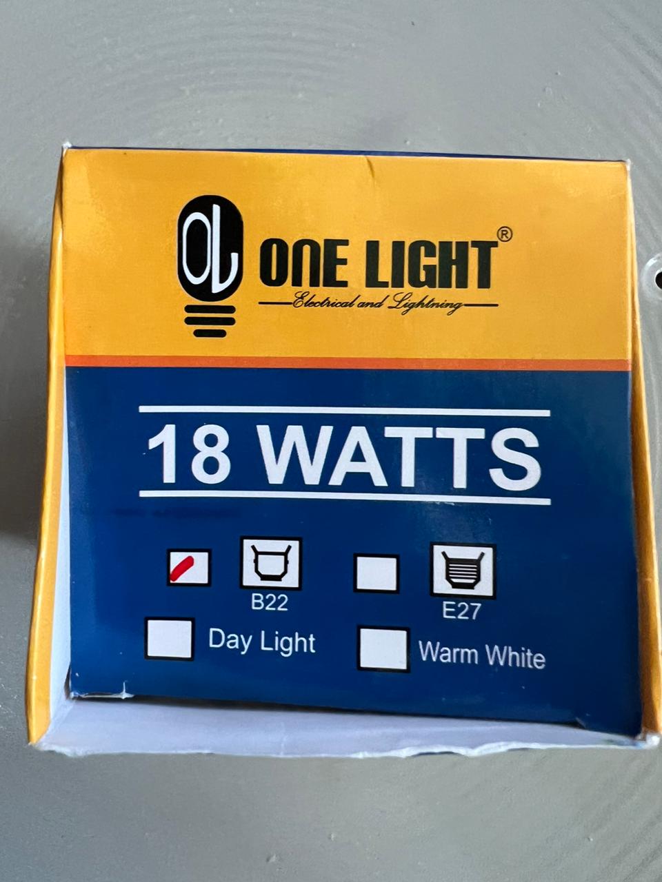 one light led 18 watt blub